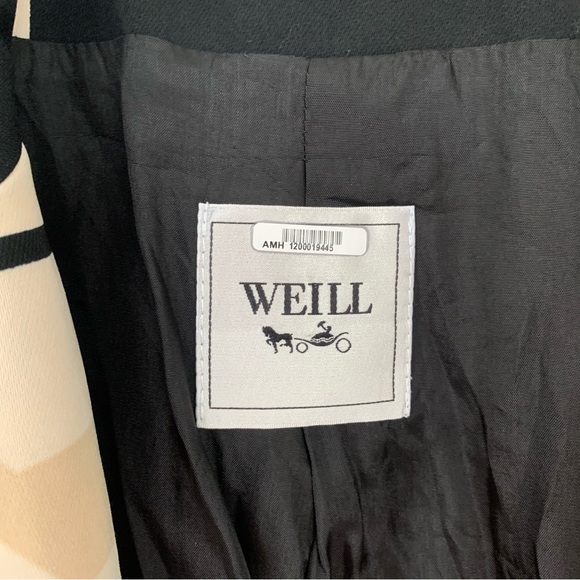 French Designer Weill Black Cream Abstract Modernist Tailored Blazer Archival - Picture 7 of 10